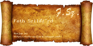 Feth Szilárd névjegykártya